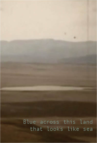 blue across this land that looks like sea (poster)