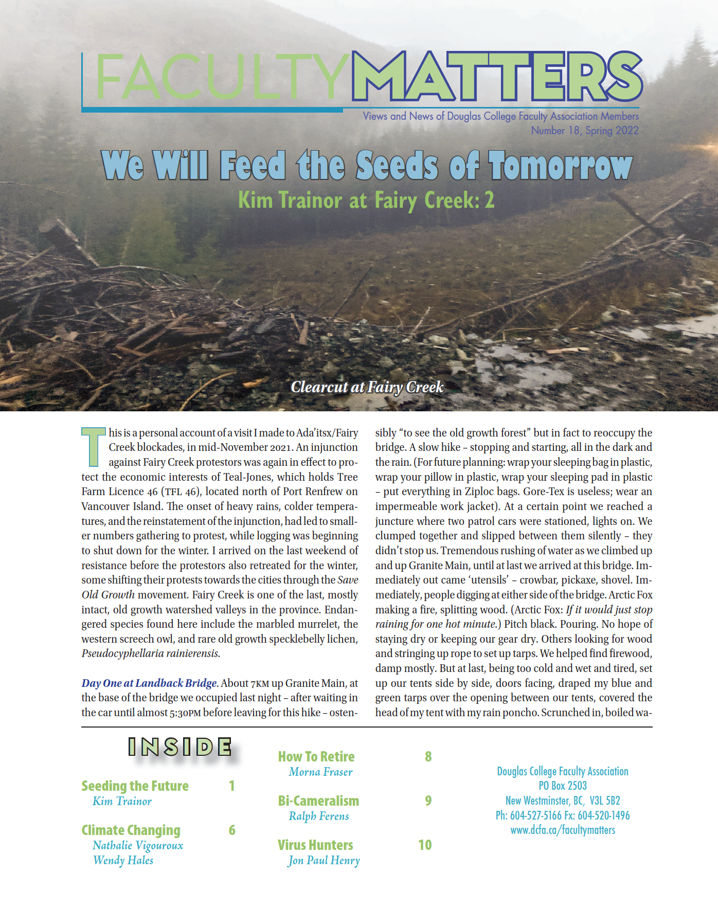 faculty matters spring 2022 cover